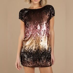 NWT- Tobi ‘Shine Me Up’ Backless Sequin Mini Dress